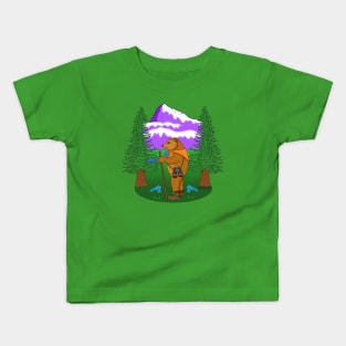 Denali Hiking Bear Kids T-Shirt